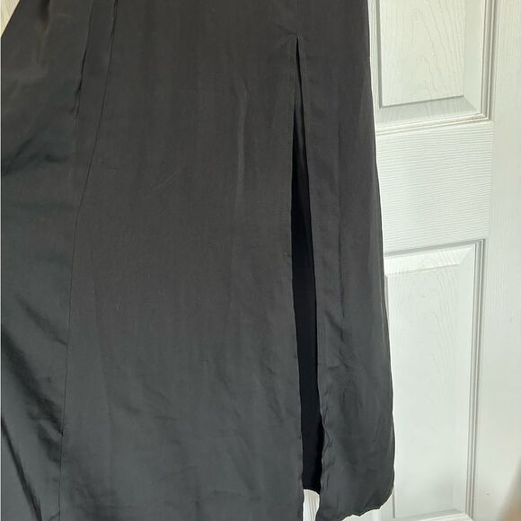 Revolve About Us Lace Trim slit front Black Maxi Dress size small - Picture 6 of 7